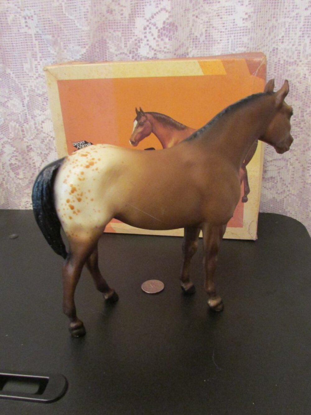 Breyer Vintage Sandy Bay Appaloosa Quarter Horse Yearling #103 1971-1988 w/box - Picture 8 of 16